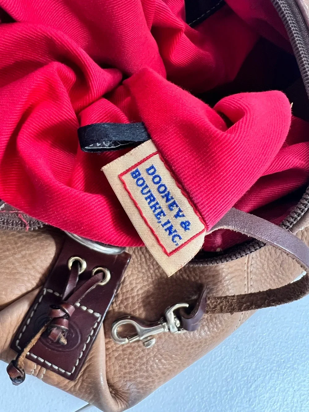 Dooney & Bourke Vintage EAST WEST Leather Hobo Shoulder Bag